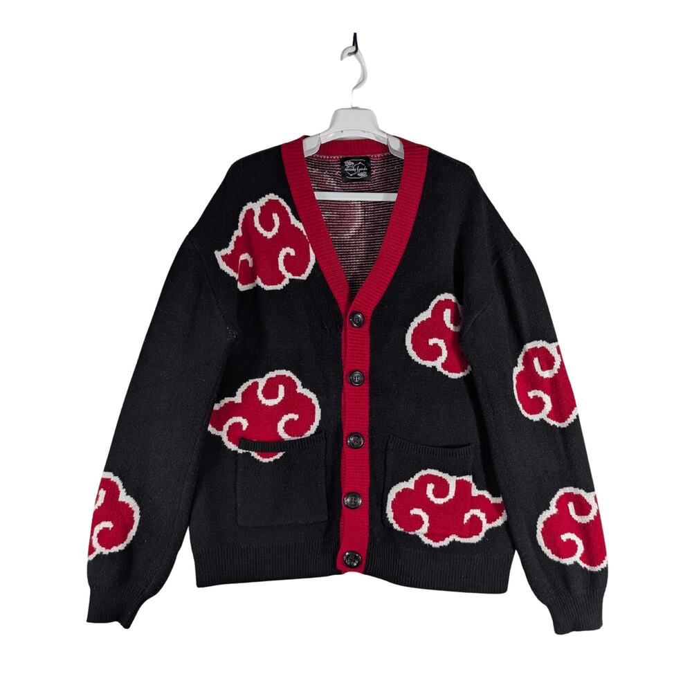 Steady Hands Oversized Naruto Shippuden Akatsuki Clouds Cardigan Women’s Size M